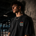 Broken Smiles – Lightning Skull | Oversized Faded T-Shirt