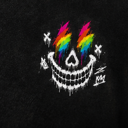 Broken Smiles – Lightning Skull | Oversized Faded T-Shirt