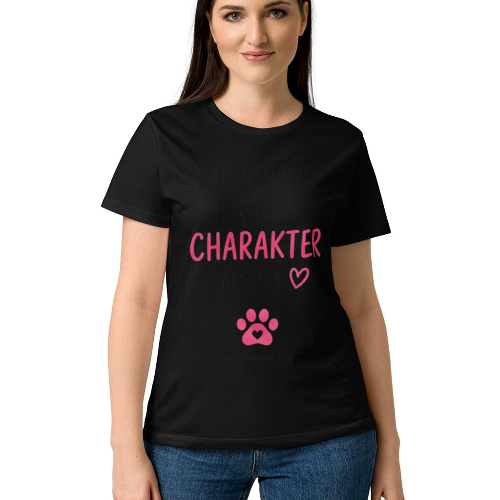 Mein Hund hat mehr Charakter als du – Ladies Softstyle T‑Shirt