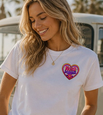 Nordschnack Damen Herz T-Shirt – Vintage 80s Vibes (Unisex)