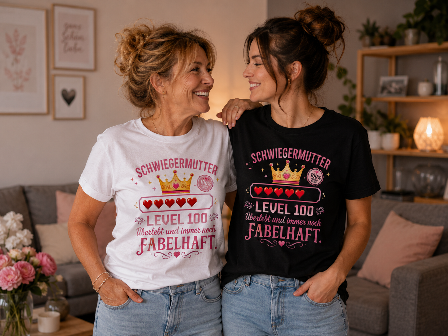 Schwiegermutter Shirt Damen – Level 100 Geschenkidee für die beste Schwiegermama Bio Shirt