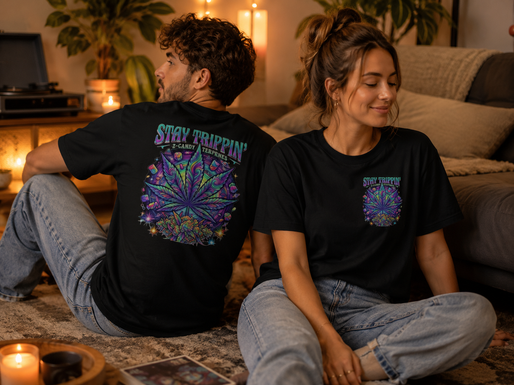 Skittlez Z-Candy Terpenes "Stay Trippin'" Signature T-Shirt (Backprint)